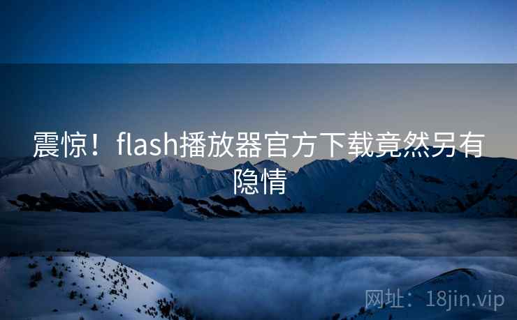 震惊!flash播放器官方下载竟然另有隐情  第2张 震惊!flash播放器官方下载竟然另有隐情  第2张