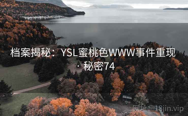 档案揭秘:YSL蜜桃色WWW事件重现 · 秘密74