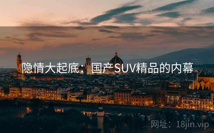隐情大起底:国产SUV精品的内幕