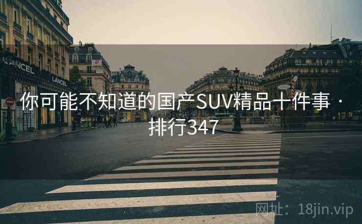 你可能不知道的国产SUV精品十件事 · 排行347